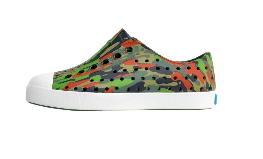 NEW NATIVE big kid's jefferson print camo sneakers in multi